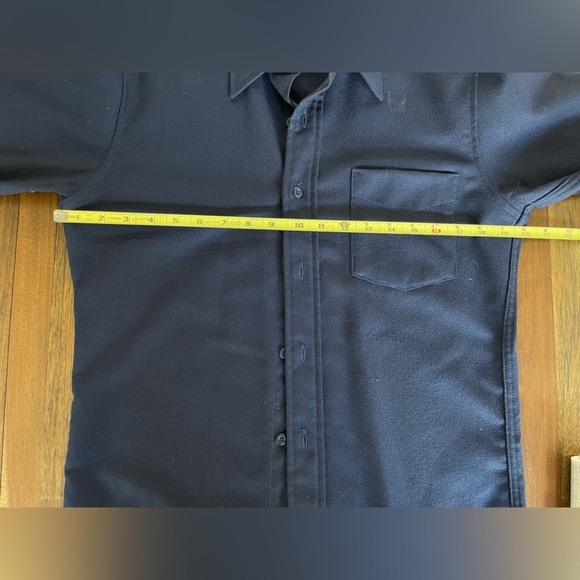 Pendleton navy blue wool long sleeve button down shirt - Picture 6 of 10